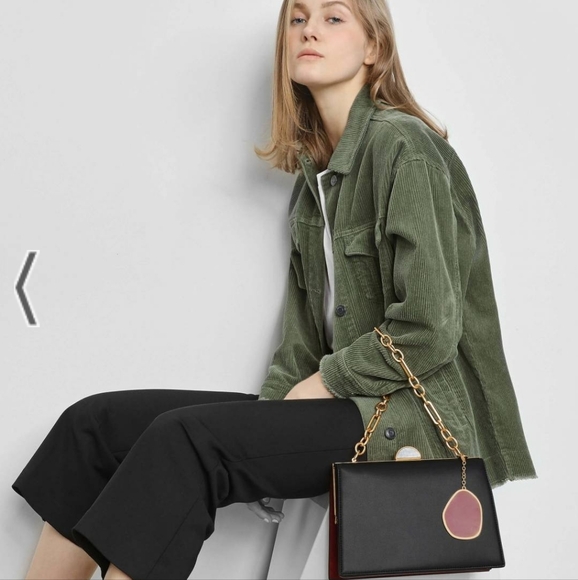 Charles & Keith Black Bag with Gold Chain and Pendant - Picture 2 of 6